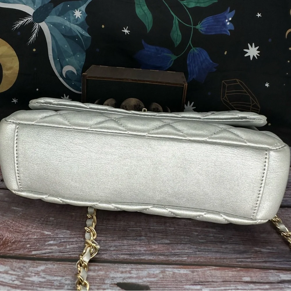 BADGLEY MISCHKA | Mixed Metals Soft Quilted Bag NWT
